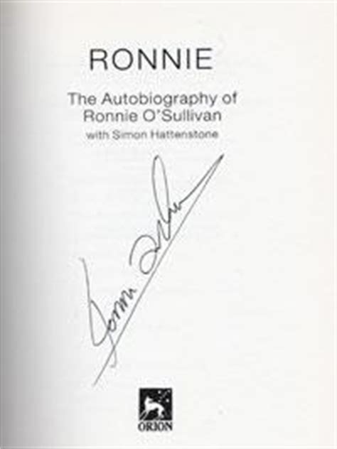 ronnie o'sullivan signed book